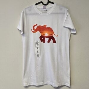 Teeturtle Elephant Saharan Sunset White Orange XL